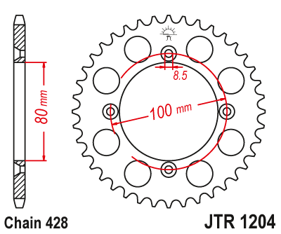 JT SPROCKETS JTR1204.49